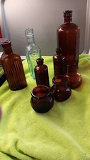 collection of antique bottles