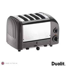 Dualit Classic 4 Slot Slice Toaster With Sandwich Cage Metallic Charcoal 40593