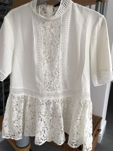 Zara white cream lace high - lace,