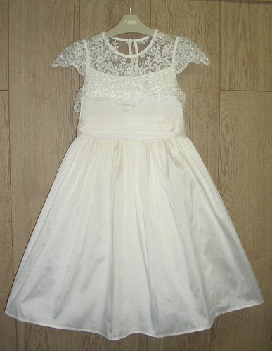 Next girls ivory lace satin - girls,