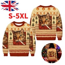 Funny Smoking Cat Marlboro Ugly Christmas Sweater, Holiday Party Jumper