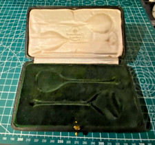 ANTIQUE DOUBLE SPOON DOMED BOX PRESENTATION CASE Mappin & Webb Regent St London