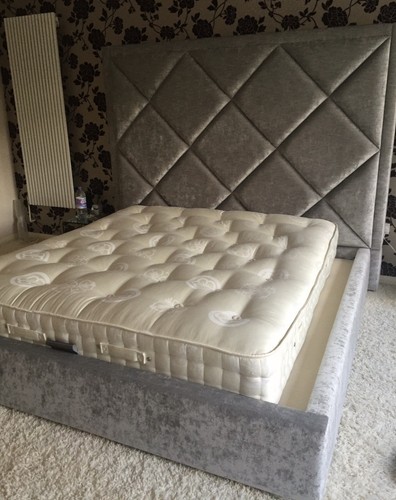 Emperor sized bed - frame, grey
