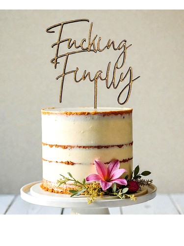 Wooden cake topper - cake, /