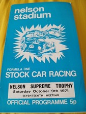 F1 Stock Car Racing Nelson Supreme Trophy Nelson Stadium October 9th 1971