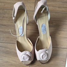 HASSALL Rainbow Sugar Plum  shoes peep toe Leather court shoes uk 7