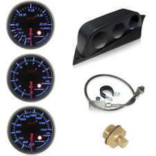 52mm Blue Stepper Gauge & Custom Pod Package Focus MK2 RS ST 2.5