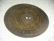 Symphonion O Du Merry Tin Plate 19.5cm Music Box Christmas 7 5/8" Disc