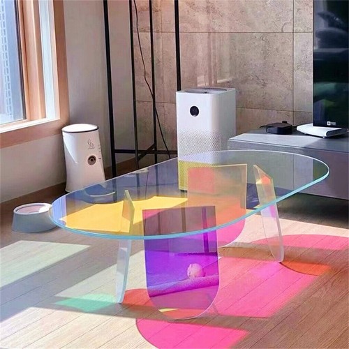 Acrylic rainbow coffee table - rainbow,