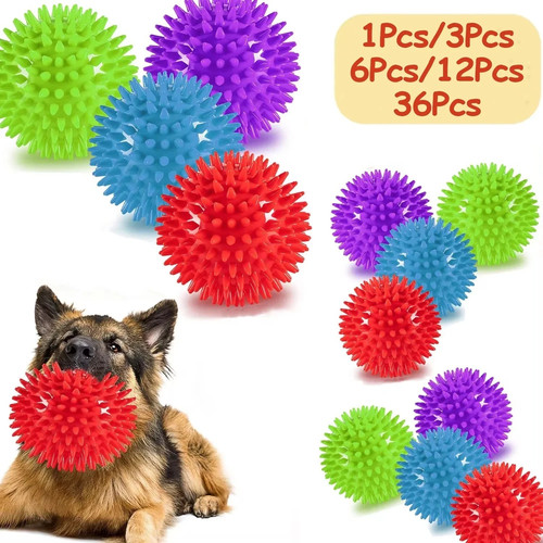 Pack dog squeaky spiky balls - pack,