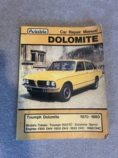 Triumph Dolomite. 1970- 1980. Autodata Car Repair Manual.