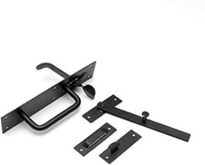 Suffolk Thumb Latch Heavy Duty Garden Gate Shed Cottage Door Catch Lock Set Blac