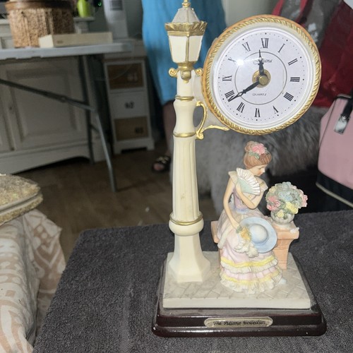 Mantel piece clock with - mantel, resin