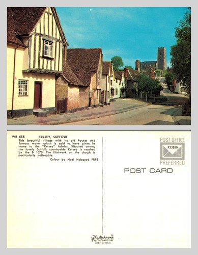 Postcard kersey suffolk - postcard,