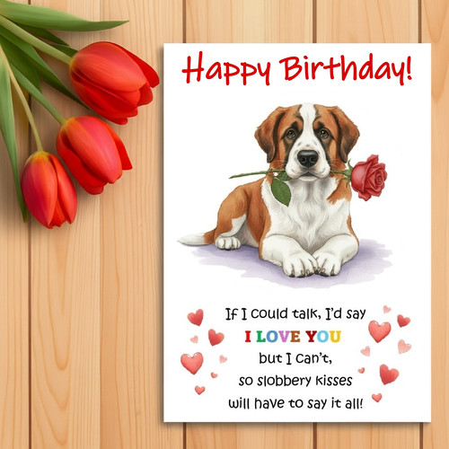 Bernard birthday card - st,
