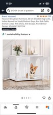 White Wooden Dog Crate