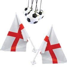 2x England Car Flags For The