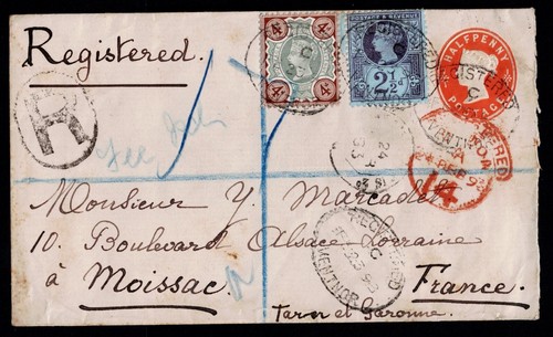 1893 registered envelope - registered,