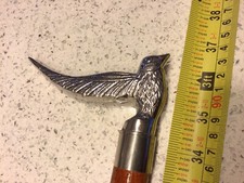 Walking Stick Carved Pole With Chrome Bird Handle