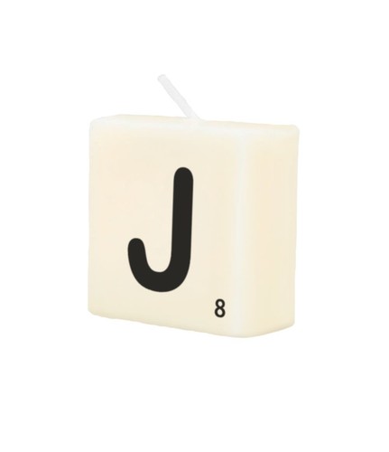 Letter candle - letter, j