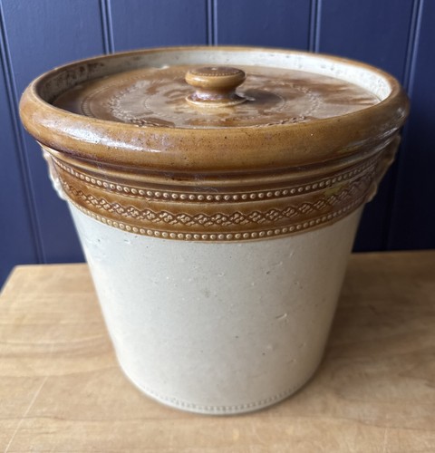 Vintage stoneware 12pt butter - stoneware,