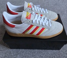 UK 10.5 - Adidas Busenitz Vintage Trainers Grey Red Skateboarding