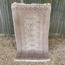 Cream Bokhara Rug Hand Knotted