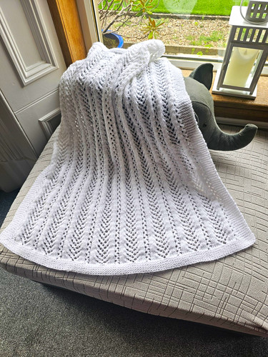 Handknitted baby blanket - blanket, (