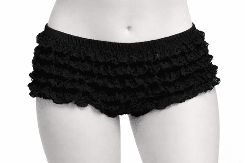 Ladies black frilly ruffled - ladies,