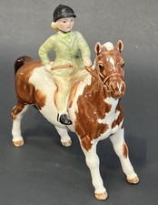 Beswick Girl On Skewbald Pony