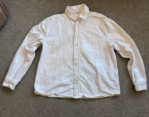 Zara white button shirt - white,