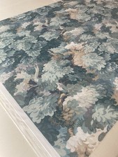 Fabric- 0.9m Linwood English Oak in Teal from Linwood