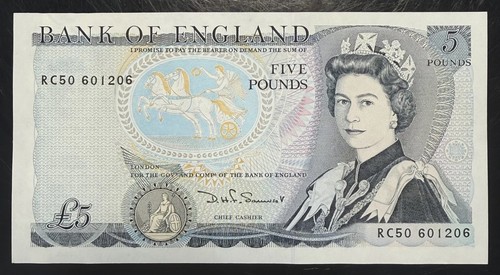 Old five pound - £5, note
