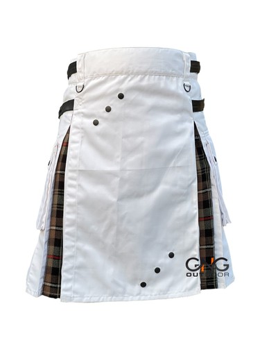 Men white hybrid - white, kilt
