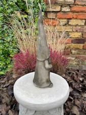 Outdoor Scandinavian gnome statue Concrete gnome decor Stone troll sculpture