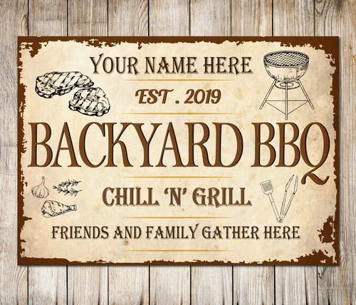Personalised grilling sign - personalised,