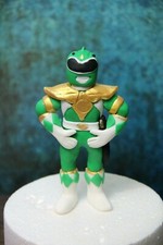 Power Rangers Green inspired edible figurine cake topper 