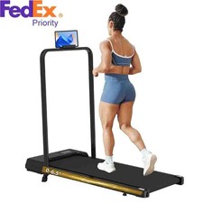 1-8KM/H Under Desk Treadmill with Incline Holder Portable Folding Walking Pad
