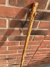 Hand Carved Hiking Stick with A Snake Going Up It Size Is 120cm 47in