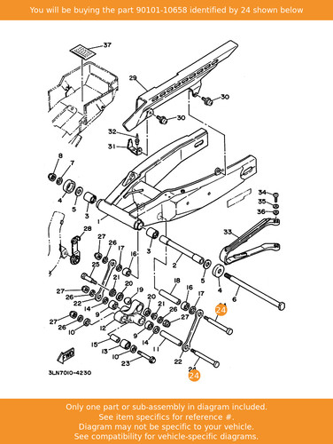 Yamaha bolt 90101 - yamaha, 90101-10658