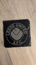Leeds United Smiley Badge 77  10cm  Pack Of 4 Black Slate