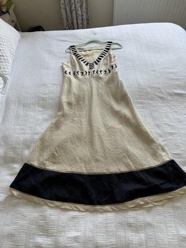 Kaliko beige navy blue - beige,