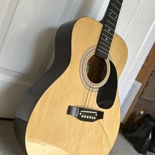 Falcon F300N folk-style acoustic guitar natural finish used In Good Condition