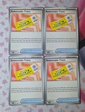 4 X Redeemable Ticket 156/159