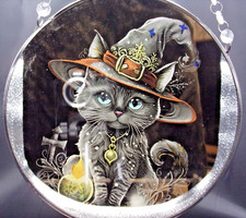 Etched and coloured image on