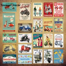 Scooter Plaque Metal Signs Tin