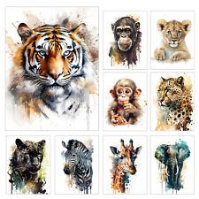 Safari Animals Wall Art Metal