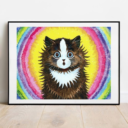 Louis wain cat rainbow - louis, a