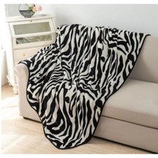 Animal Print Fleece Throw Blanket Double 150x200cm Soft Warm Bed Sofa Cover