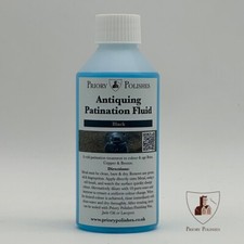 Metal Colouring Tourmaline Antiquing Patination Fluid - Black - 250ml - Free P&P